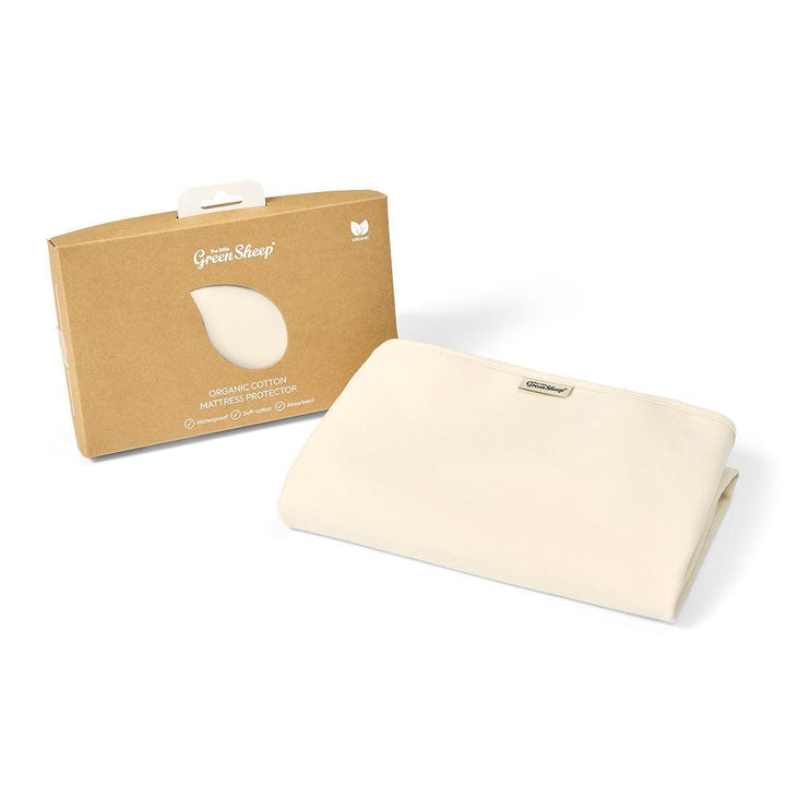The Little Green Sheep - Large Crib Natural Mattress Protector - 83x50cm-Mattress Protectors- | Natural Baby Shower