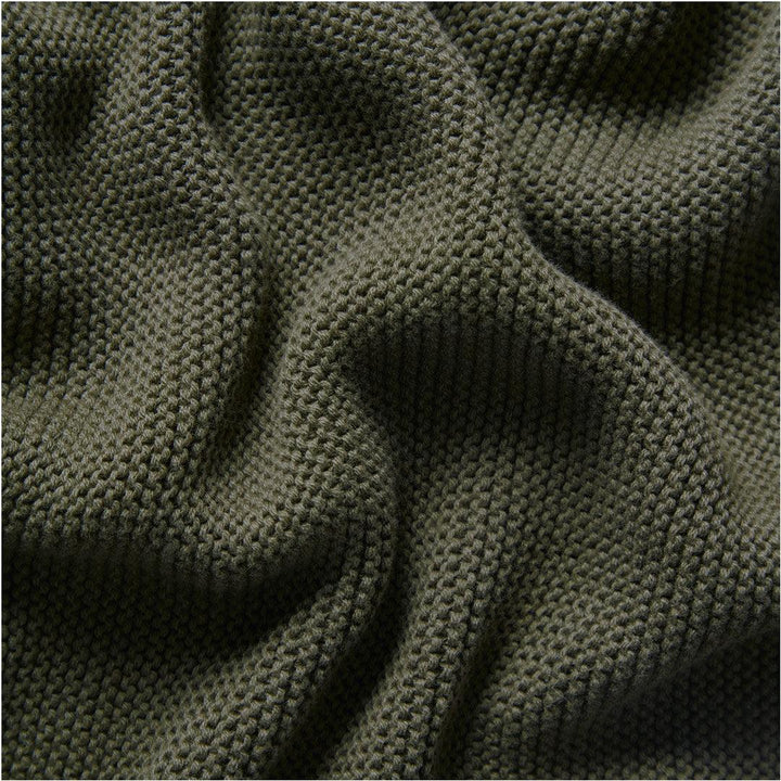The Little Green Sheep Organic Knitted Cellular Baby Blanket - Juniper-Blankets- | Natural Baby Shower