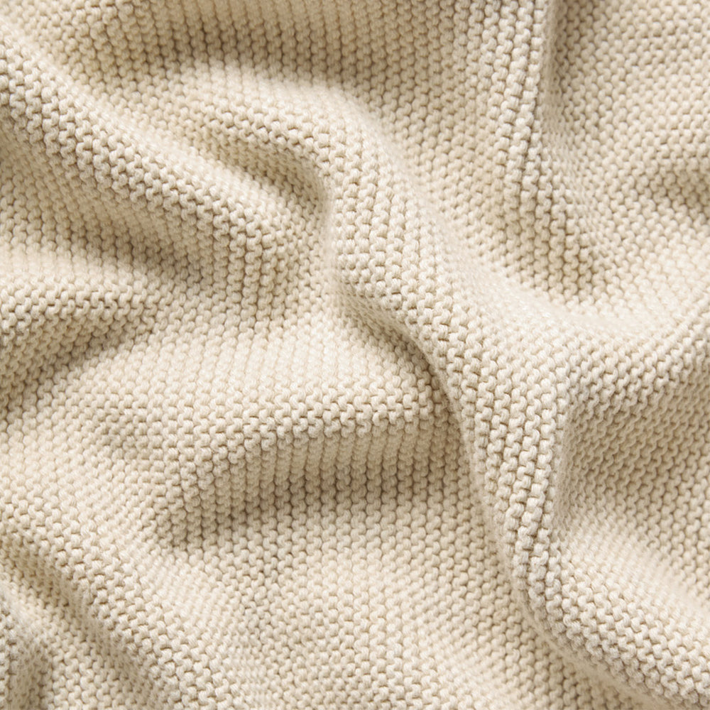 The Little Green Sheep Organic Knitted Cellular Baby Blanket - Linen-Blankets- | Natural Baby Shower