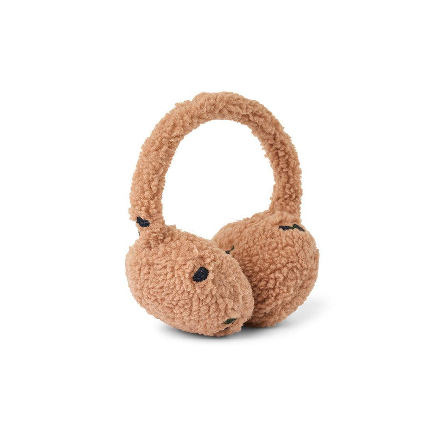 Liewood Albero Pile Earwarmers - Berry / Pale Tuscany / Embroidery-Scarves-Berry / Pale Tuscany / Embroidery-One size | Natural Baby Shower