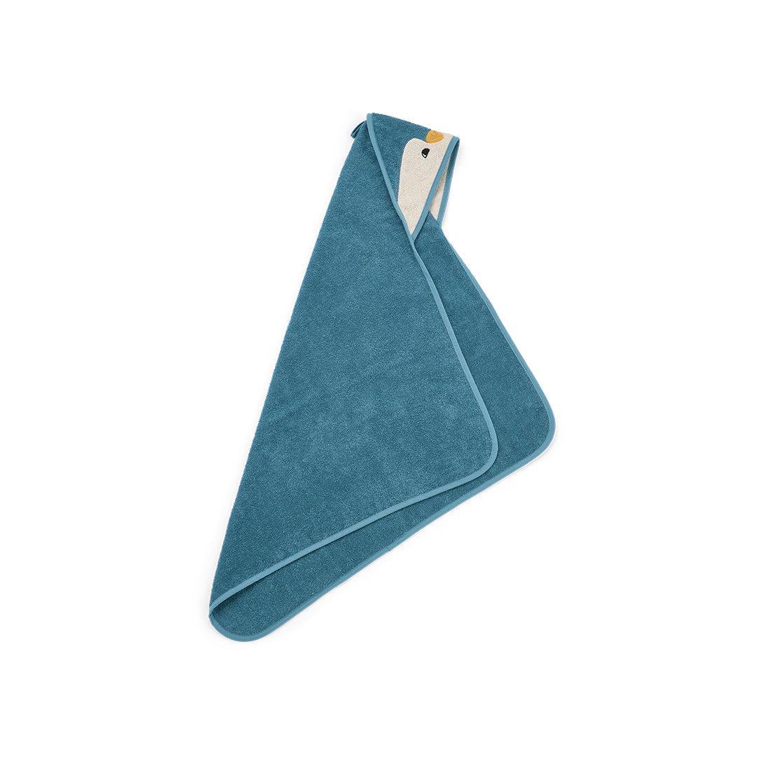 Liewood Albert Penguin Hooded towel - Oceanview Mix-Bath Towels-Oceanview Mix-One size | Natural Baby Shower
