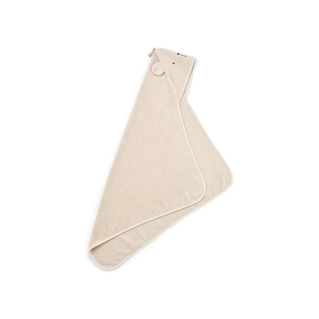 Liewood Albert Polarbear Hooded towel - Sandy-Bath Towels-Sandy-One size | Natural Baby Shower