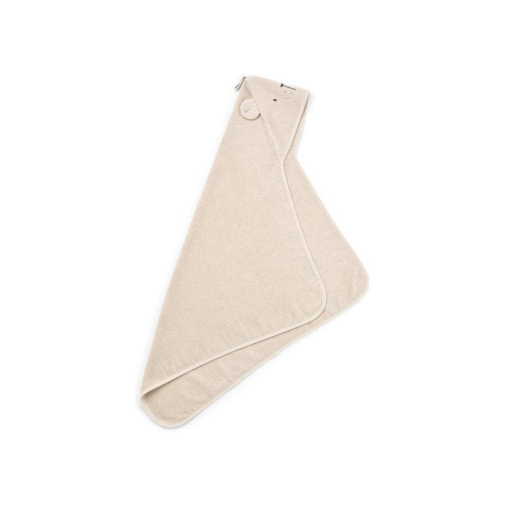 Liewood Albert Polarbear Hooded towel - Sandy-Bath Towels-Sandy-One size | Natural Baby Shower