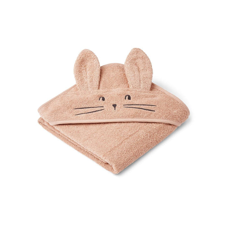 Liewood Albert Rabbit Hooded Towel - Pale Tuscany-Bath Towels-Pale Tuscany- | Natural Baby Shower