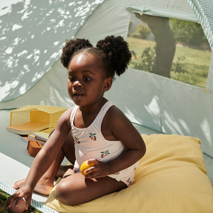 Liewood Amara Baby Printed Swimsuit - Peach / Sea Shell-Swimsuits-Peach / Sea Shell-62 | Natural Baby Shower