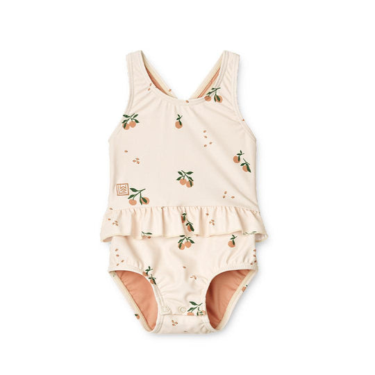 Liewood Amina Baby Printed Swimsuit - Peach / Sea Shell-Swimsuits-Peach / Sea Shell-56 | Natural Baby Shower