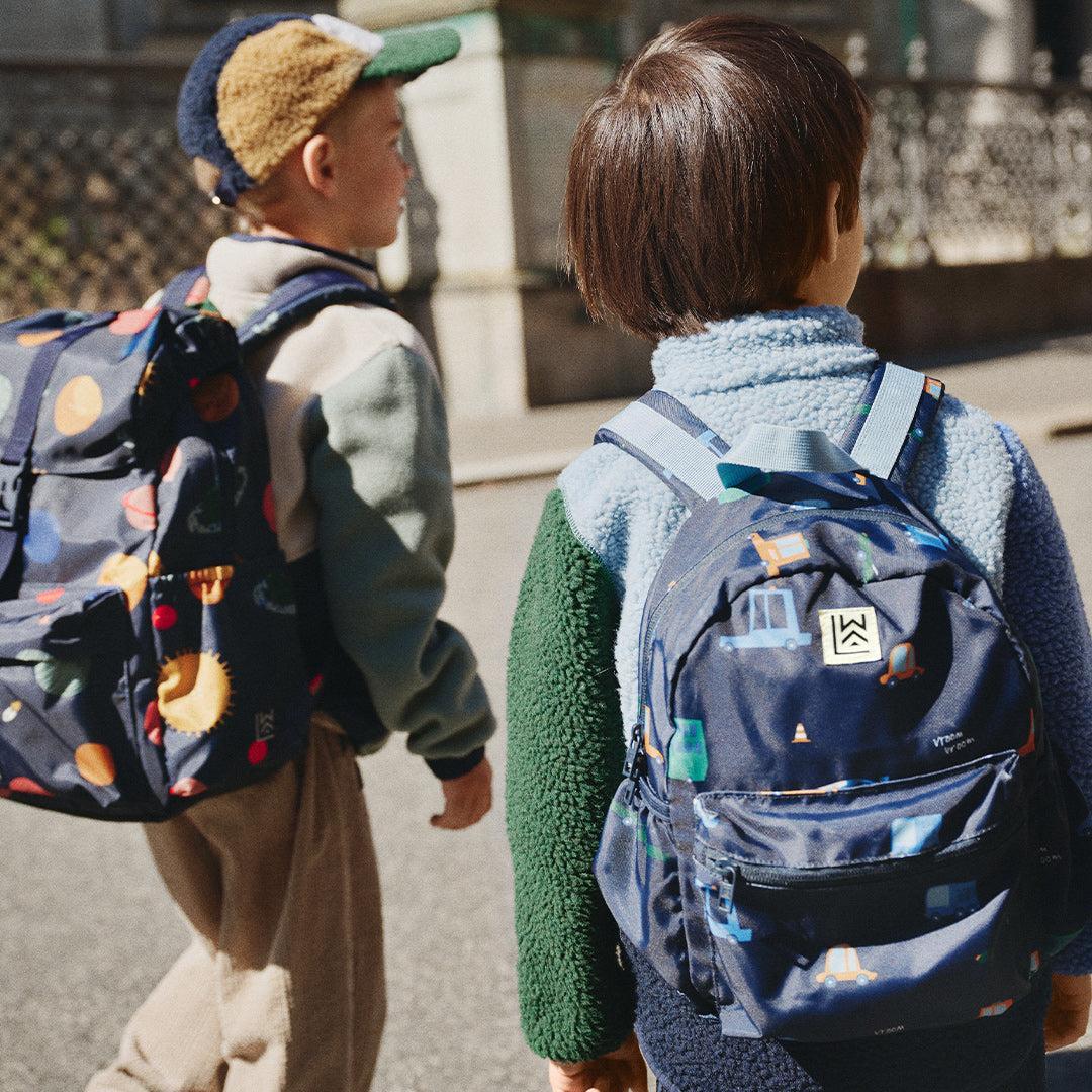 Liewood Andreas Backpack - Cars / Classic Navy-Children's Backpacks-Cars / Classic Navy- | Natural Baby Shower