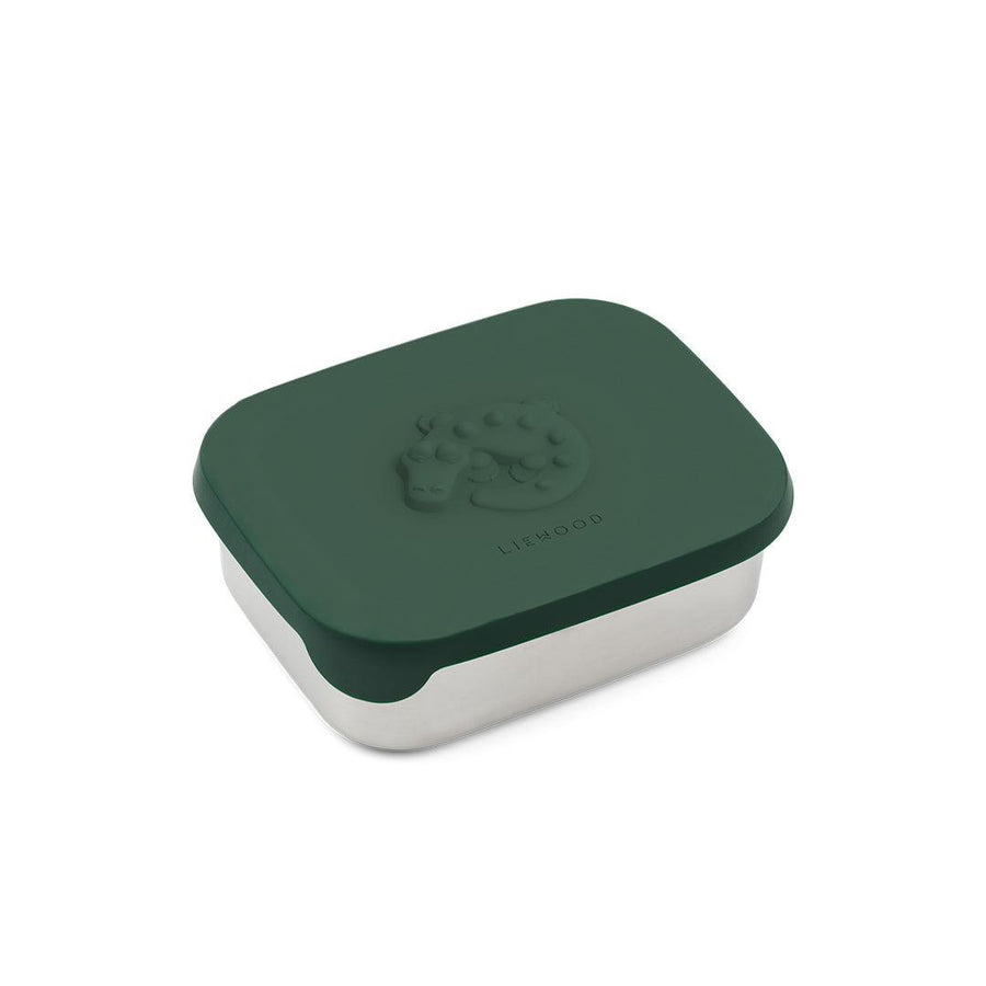 Liewood Arthur Crocodile Lunchbox - Garden Green-Lunch Boxes-Garden Green-One size | Natural Baby Shower