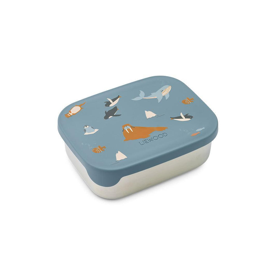Liewood Arthur Printed Lunchbox - Arctic Sea / Ocean View-Lunch Boxes-Arctic Sea / Ocean View-One size | Natural Baby Shower