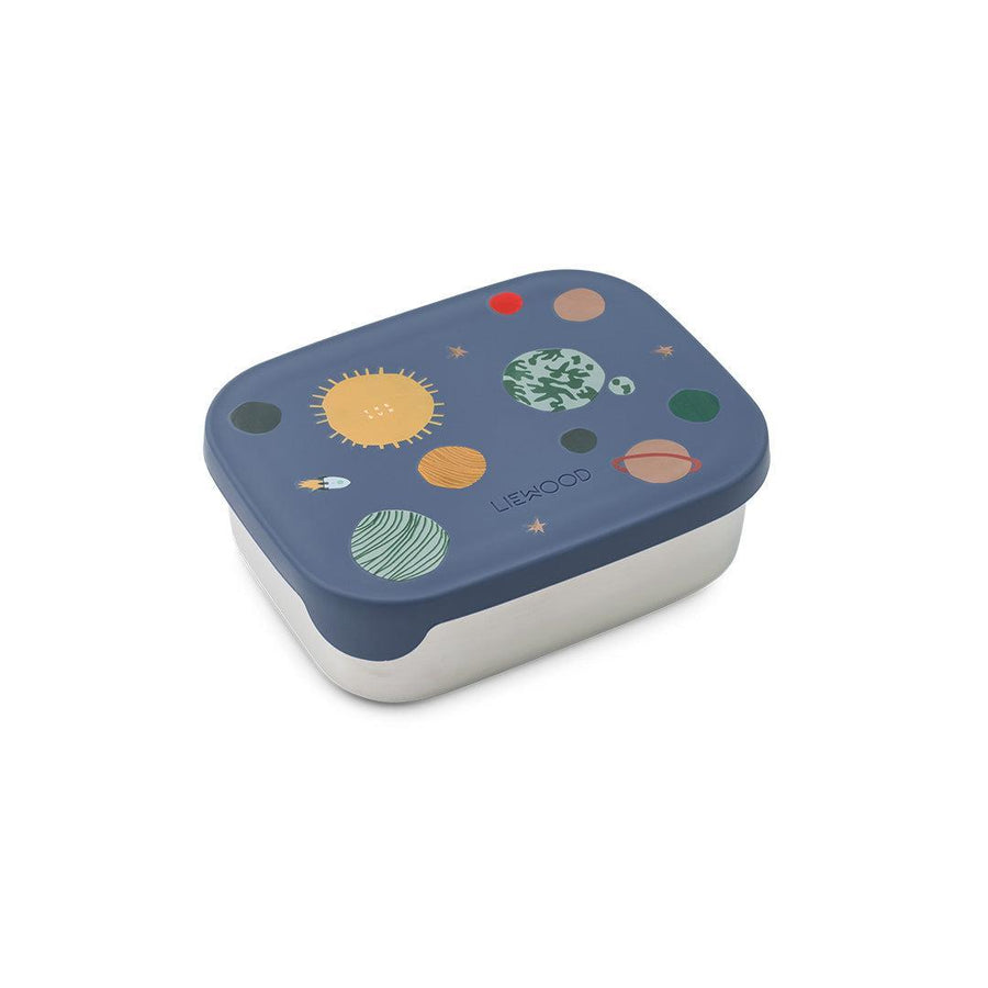 Liewood Arthur Printed Lunchbox - Universe / Classic Navy-Lunch Boxes-Universe / Classic Navy-One size | Natural Baby Shower