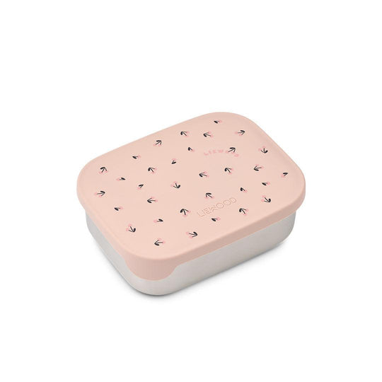 Liewood Arthur Printed Lunchbox - Mini Cherry Heart / Rosey-Lunch Boxes-Mini Cherry Heart / Rosey- | Natural Baby Shower