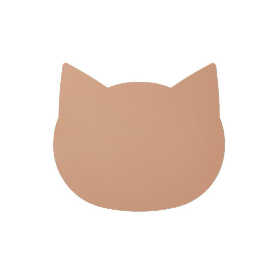 Liewood Aura Cat Placemat - Dark Rose-Placemats-Dark Rose-One Size | Natural Baby Shower