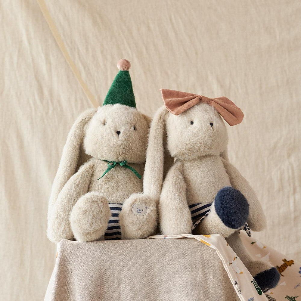 Liewood Babette Rabbit Celebration Teddy - Mist / Navy Stripe Mix-Soft Toys-Mist / Navy Stripe Mix-One size | Natural Baby Shower