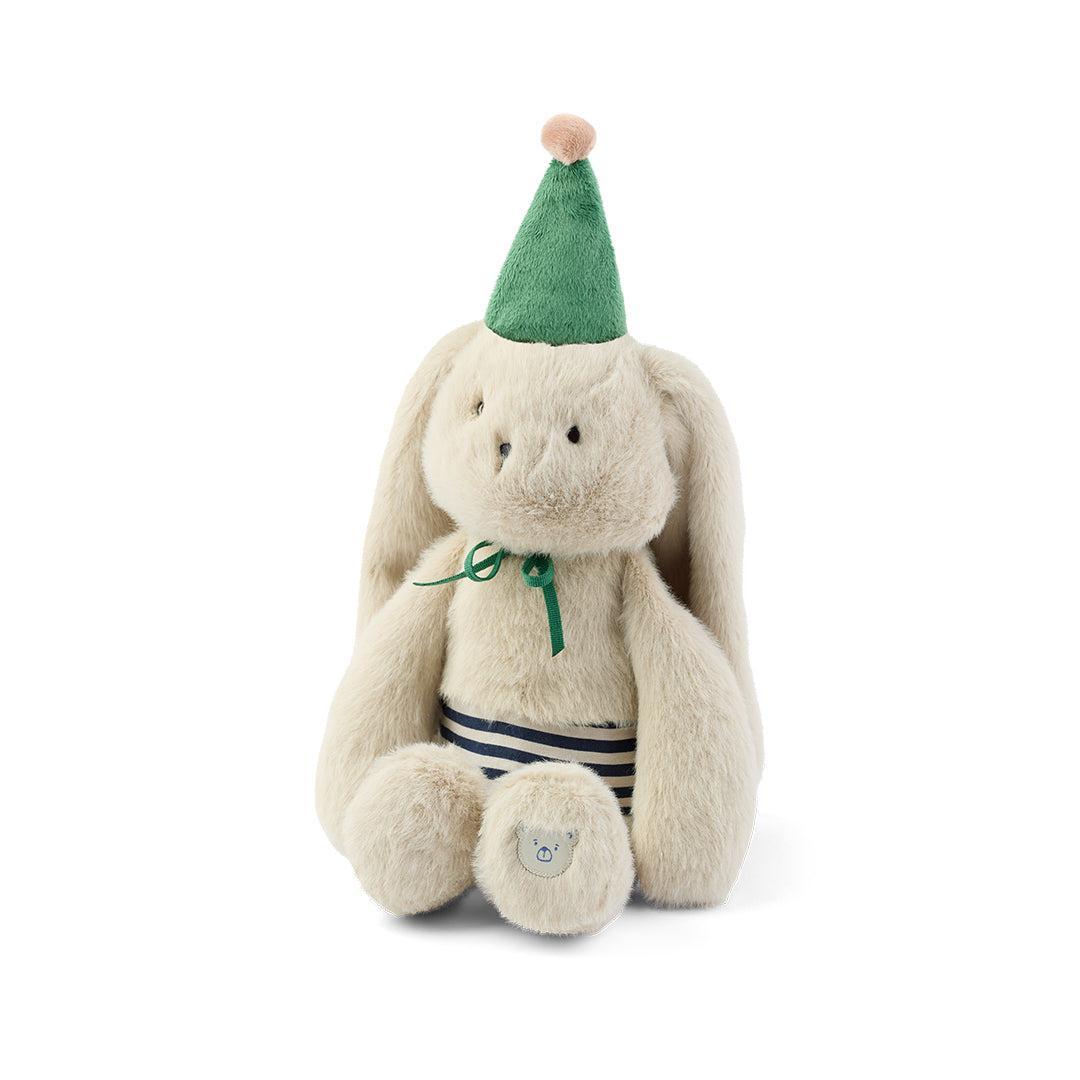 Liewood Bertrand Rabbit Celebration Teddy - Mist / Blue Stripe Mix-Soft Toys-Mist / Blue Stripe Mix-One size | Natural Baby Shower