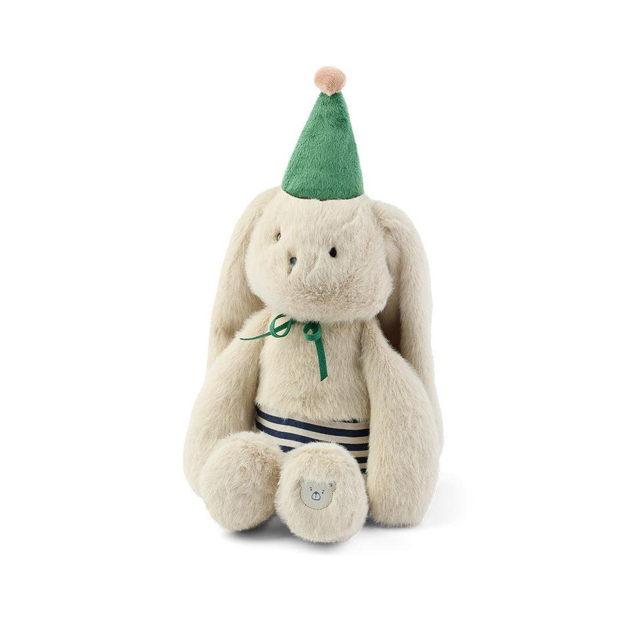 Liewood Bertrand Rabbit Celebration Teddy - Mist / Blue Stripe Mix-Soft Toys-Mist / Blue Stripe Mix-One size | Natural Baby Shower