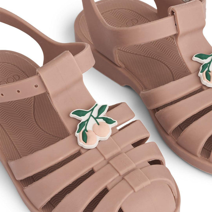 Liewood Bre Jelly Shoes Sandals with Charms - Peach / Dark Rose-Sandals-Peach / Dark Rose-19 | Natural Baby Shower