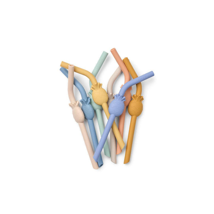 Liewood Carlson Pineapple Straw 8-Pack - Sandy Multi Mix-Straws-Sandy Multi Mix- | Natural Baby Shower