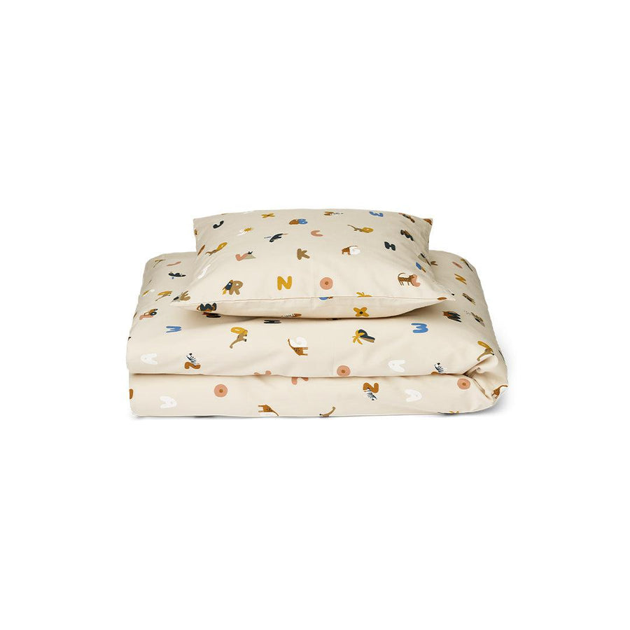 Liewood Carmen Baby Printed Bedding - Alphabet/Sandy-Bedding Sets-Alphabet/Sandy- | Natural Baby Shower