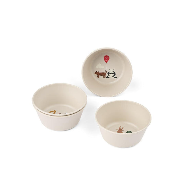 Liewood Cees Bowl 4-Pack - Around The World / Sandy-Bowls-Around The World / Sandy-One size | Natural Baby Shower