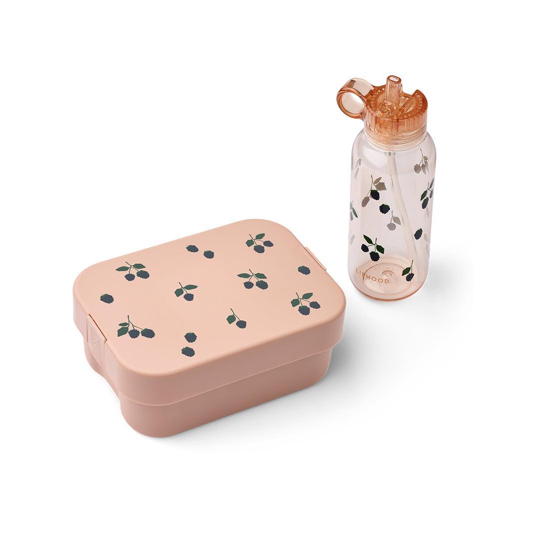 Liewood Chelsey Printed Lunchbox & Bottle Set - Berry Pale Tuscany-Food Storage-Berry Pale Tuscany-One Size | Natural Baby Shower