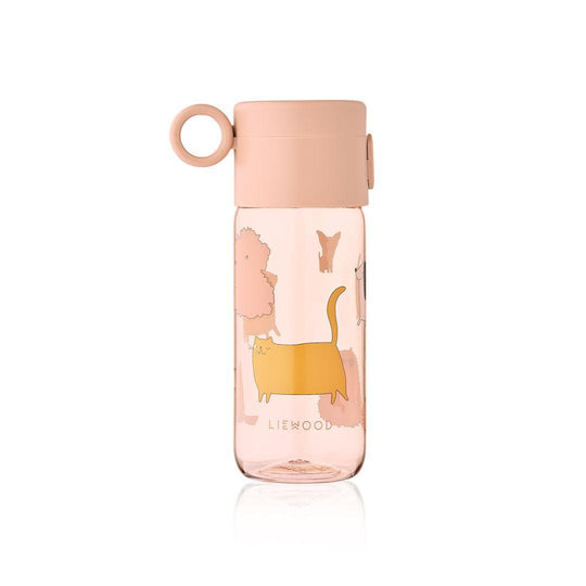 Liewood Clemence Tritan Bottle 350 ml - Cats And Dogs / Sandy-Drinking Bottles-Cats And Dogs / Sandy-One size | Natural Baby Shower