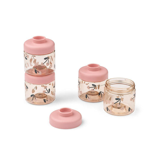 Liewood Dominique Food Tritan Boxes 100 ml 4-Pack - Cherry Heart / Rosey-Lunch Boxes-Cherry Heart / Rosey- | Natural Baby Shower