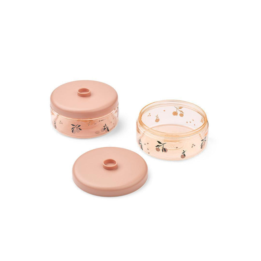 Liewood Dominique Food Tritan Boxes 500 ml 2-Pack - Peach / Sea Shell-Snack Boxes-Peach / Sea Shell-500ml | Natural Baby Shower