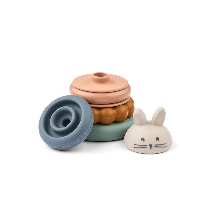 Liewood Donata Silicone Stacking Tower - Sandy Multi Mix-Stacking Toys-Sandy Multi Mix-One size | Natural Baby Shower