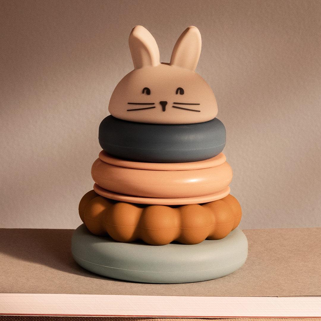 Liewood Donata Silicone Stacking Tower - Sandy Multi Mix-Stacking Toys-Sandy Multi Mix-One size | Natural Baby Shower