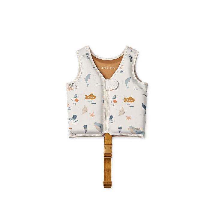 Liewood Dove Swim Vest - Sea Creature - Sandy-Swim Vests-Sea Creature/Sandy-11-15kg | Natural Baby Shower