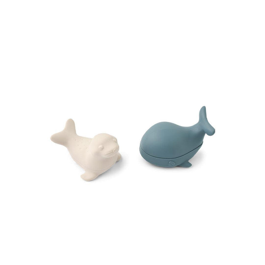 Liewood Duncan Arctic Silicone Bath Toys - Whale Blue / Sandy-Bath Toys-Whale Blue / Sandy-One size | Natural Baby Shower