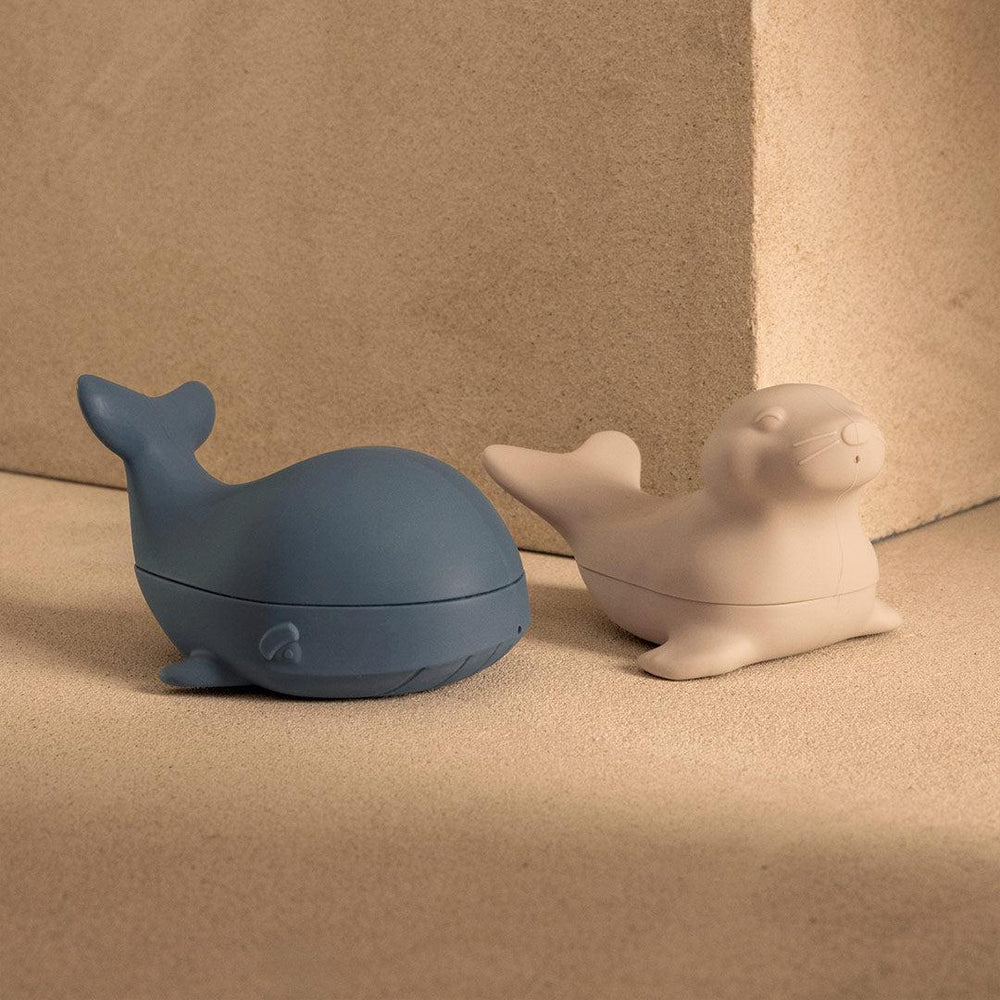 Liewood Duncan Arctic Silicone Bath Toys - Whale Blue / Sandy-Bath Toys-Whale Blue / Sandy-One size | Natural Baby Shower