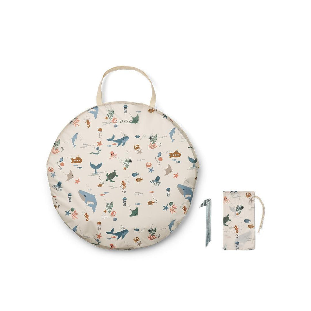 Liewood Everett Pop Up Tent With Paddling Pool - Sea Creature / Sandy-UV Sun Tents-Sea Creature / Sandy-One Size | Natural Baby Shower