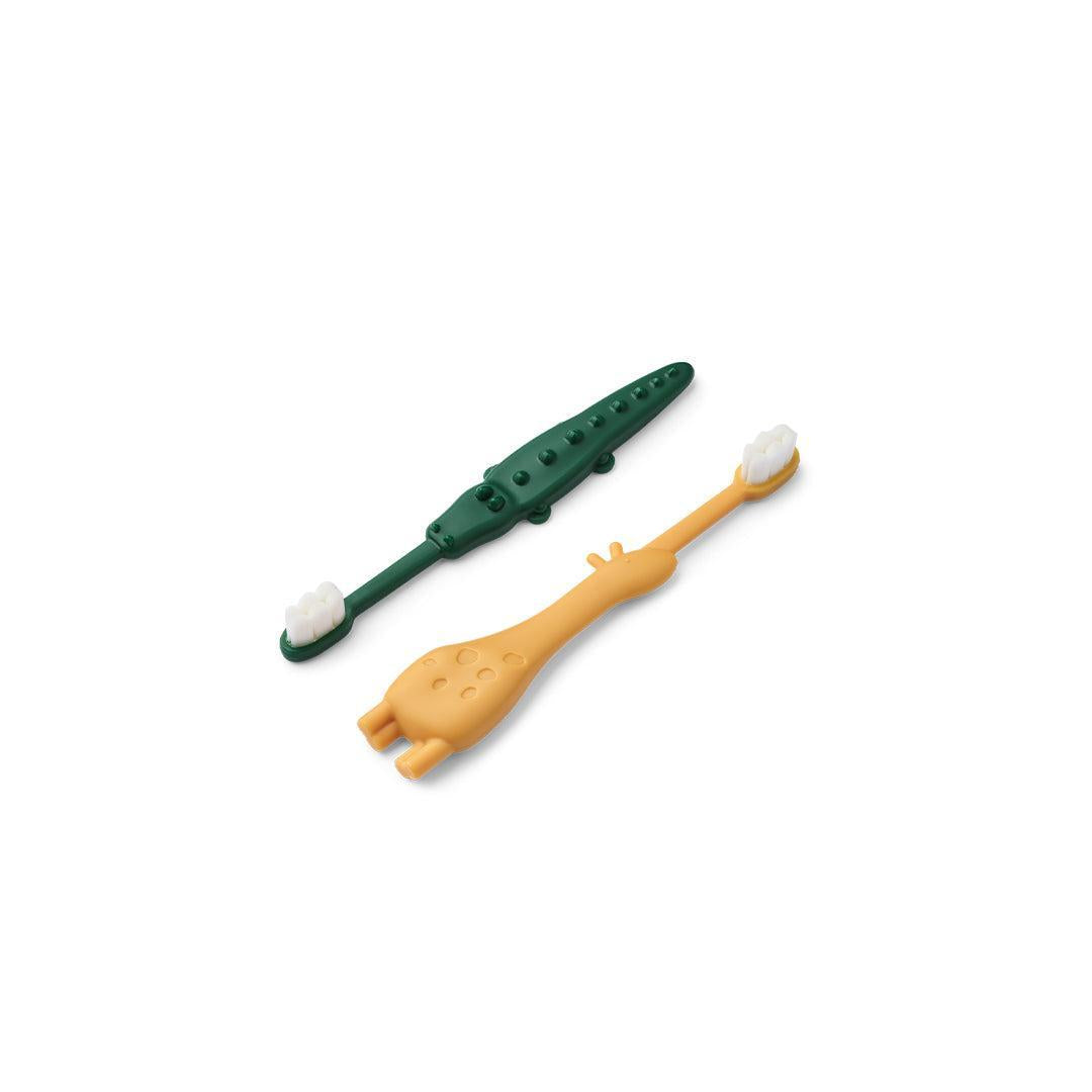 Liewood Fabio All Together Toddler Toothbrush - Yellow Mellow / Garden Green-Toothcare-Yellow Mellow / Garden Green-One size | Natural Baby Shower