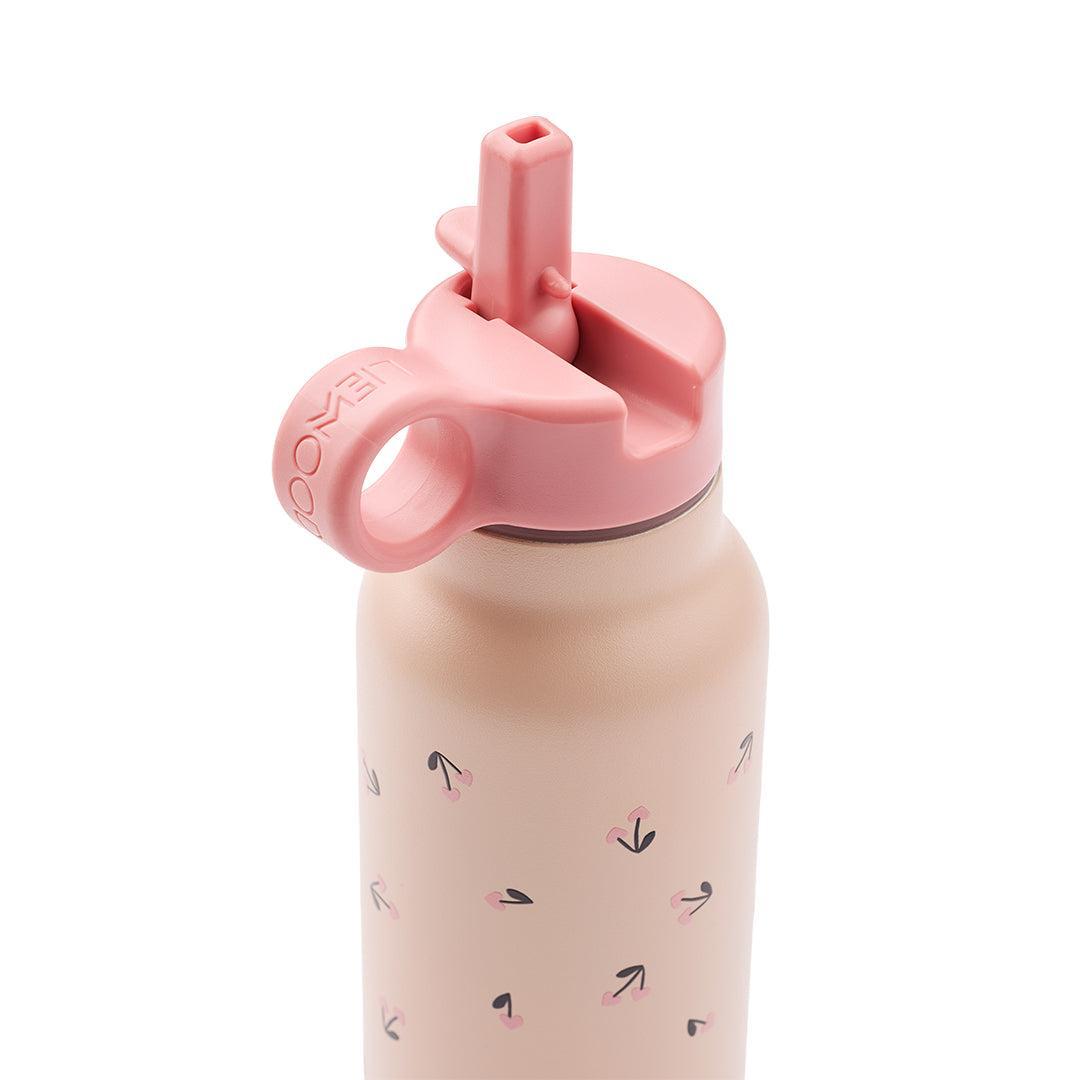 Liewood Falk Water Bottle 350ml - Mini Cherry Heart / Rosey-Drinking Bottles-Mini Cherry Heart / Rosey- | Natural Baby Shower
