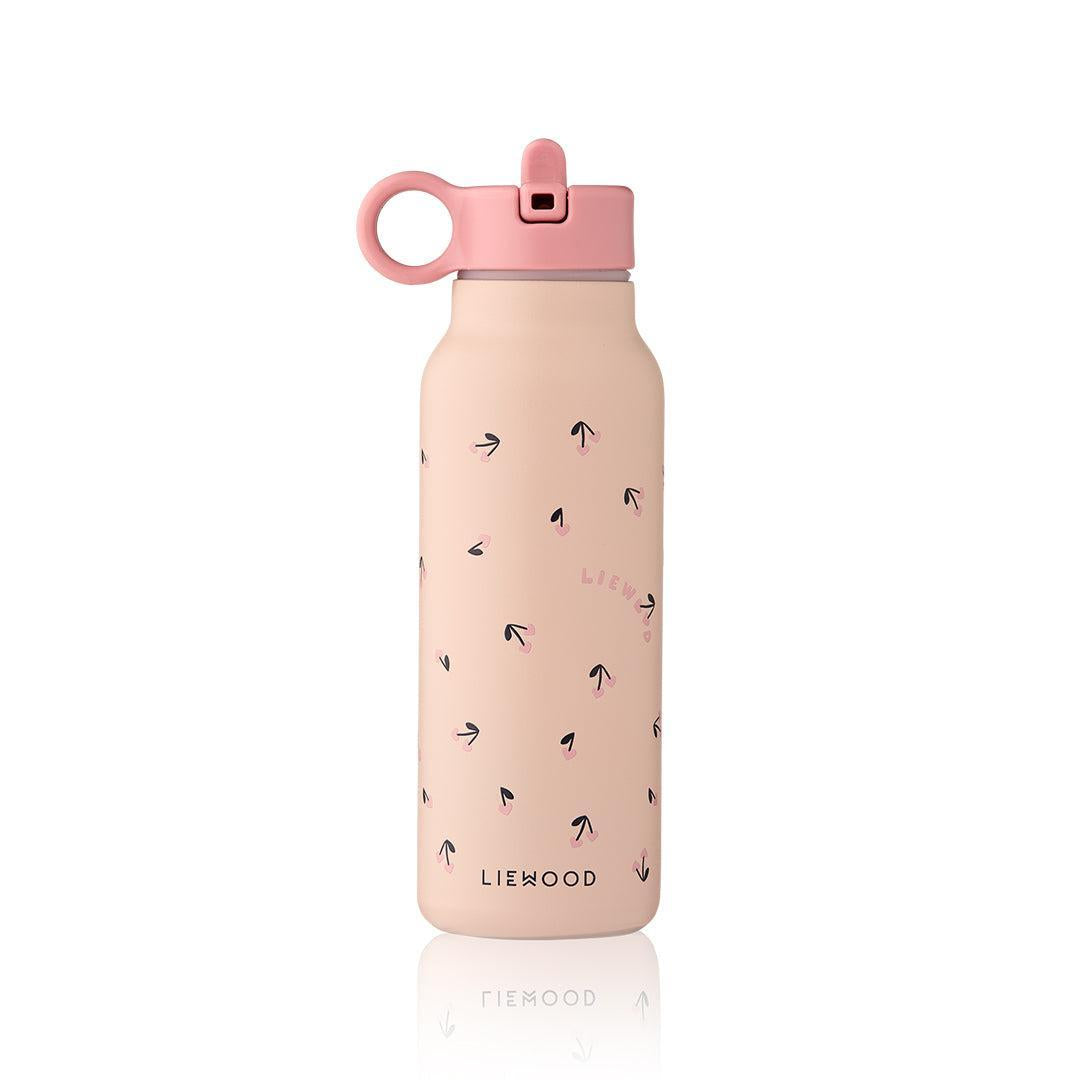 Liewood Falk Water Bottle 350ml - Mini Cherry Heart / Rosey-Drinking Bottles-Mini Cherry Heart / Rosey- | Natural Baby Shower