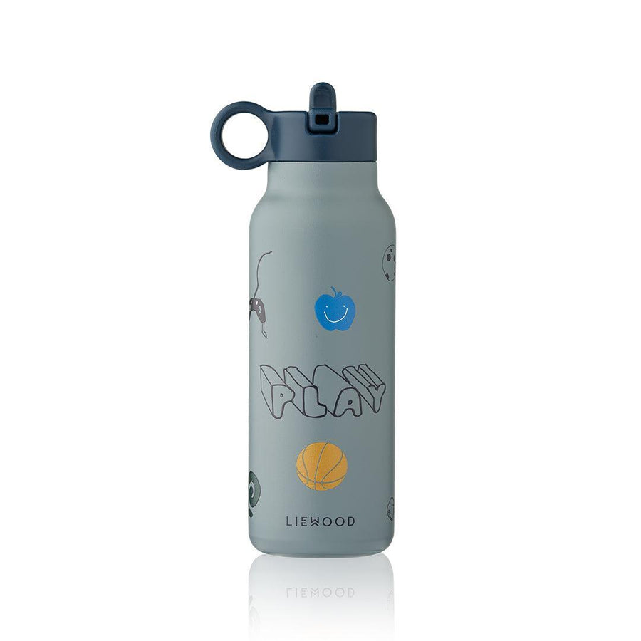Liewood Falk Water Bottle 350ml - Play / Dusty Peppermint-Drinking Bottles-Play / Dusty Peppermint- | Natural Baby Shower
