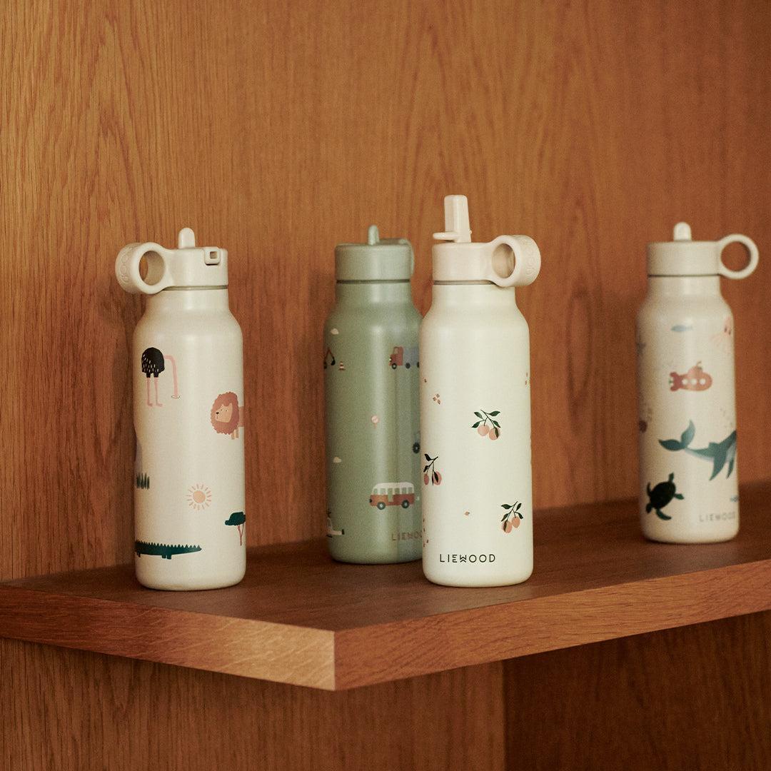 Liewood Falk Water Bottle 350ml - Safari Sandy Mix-Drinking Bottles-Safari Sandy Mix-One Size | Natural Baby Shower