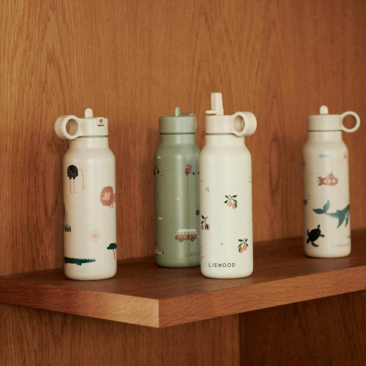 Liewood Falk Water Bottle 350ml - Safari Sandy Mix-Drinking Bottles-Safari Sandy Mix-One Size | Natural Baby Shower
