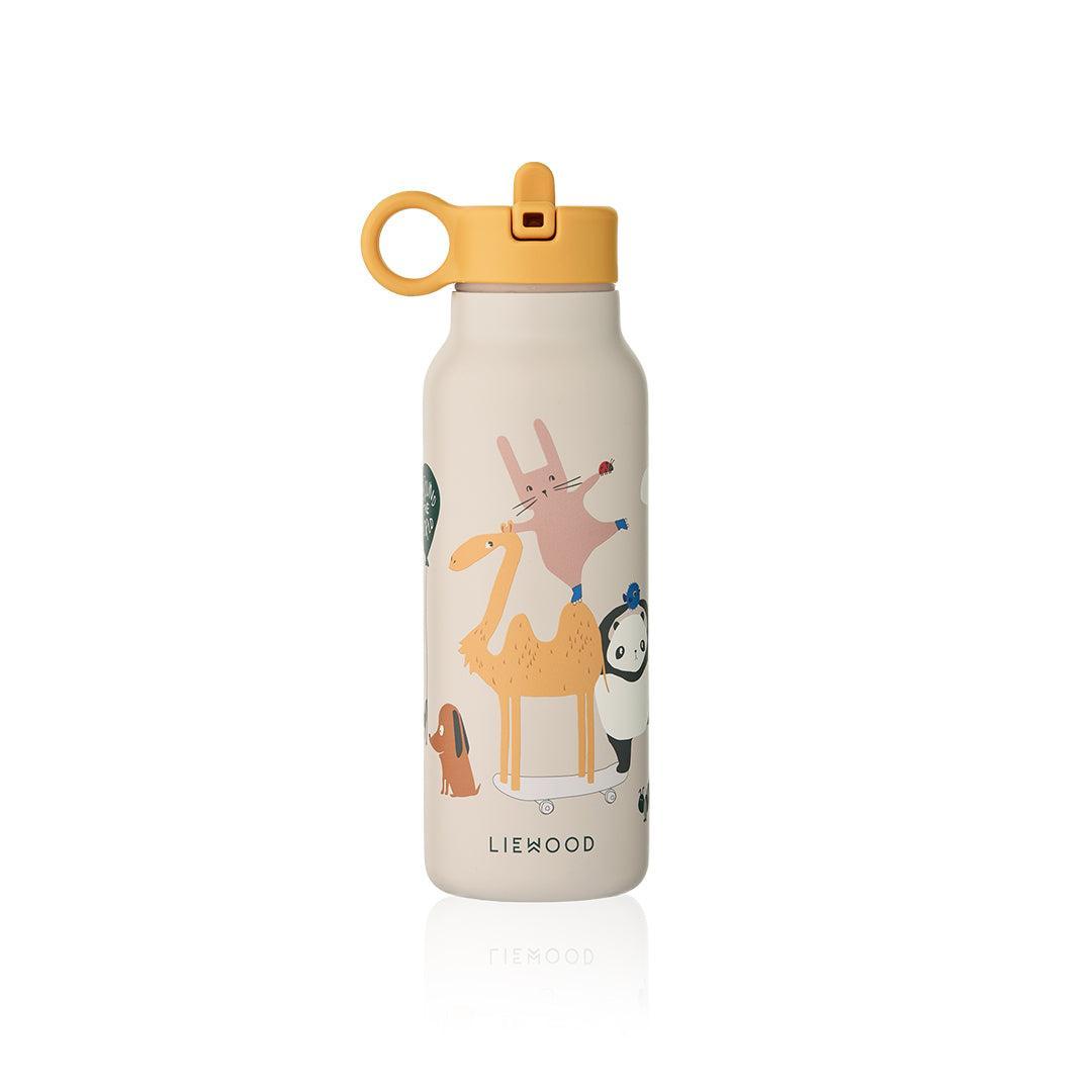 Liewood Falk Water Bottle 350ml - Around The World / Sandy-Drinking Bottles-Around The World / Sandy-350ml | Natural Baby Shower