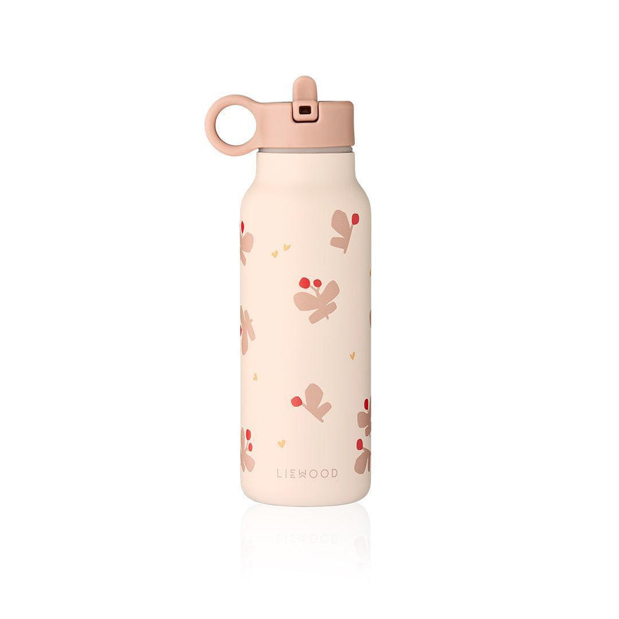 Liewood Falk Water Bottle 350ml - Butterfly / Apple Blossom-Drinking Bottles-Butterfly / Apple Blossom-350ml | Natural Baby Shower