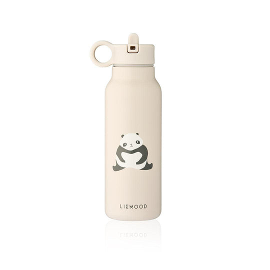 Liewood Falk Water Bottle 350ml - Panda / Sandy-Drinking Bottles-Panda / Sandy-350ml | Natural Baby Shower