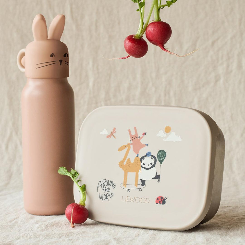 Liewood Falk Water Bottle With Rabbit Lid 350ml - Pale Tuscany-Drinking Bottles-Pale Tuscany-350ml | Natural Baby Shower