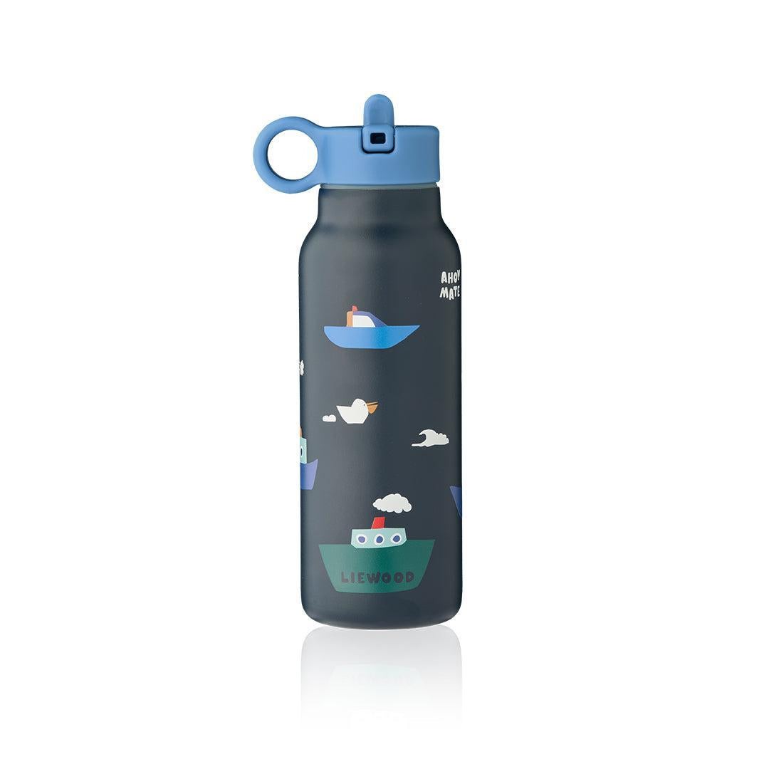 Liewood Falk Water Bottle 350ml - Sailing / Classic Navy-Drinking Bottles-Sailing / Classic Navy-350ml | Natural Baby Shower