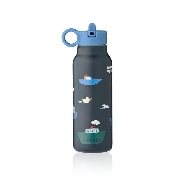 Liewood Falk Water Bottle 350ml - Sailing / Classic Navy-Drinking Bottles-Sailing / Classic Navy-350ml | Natural Baby Shower