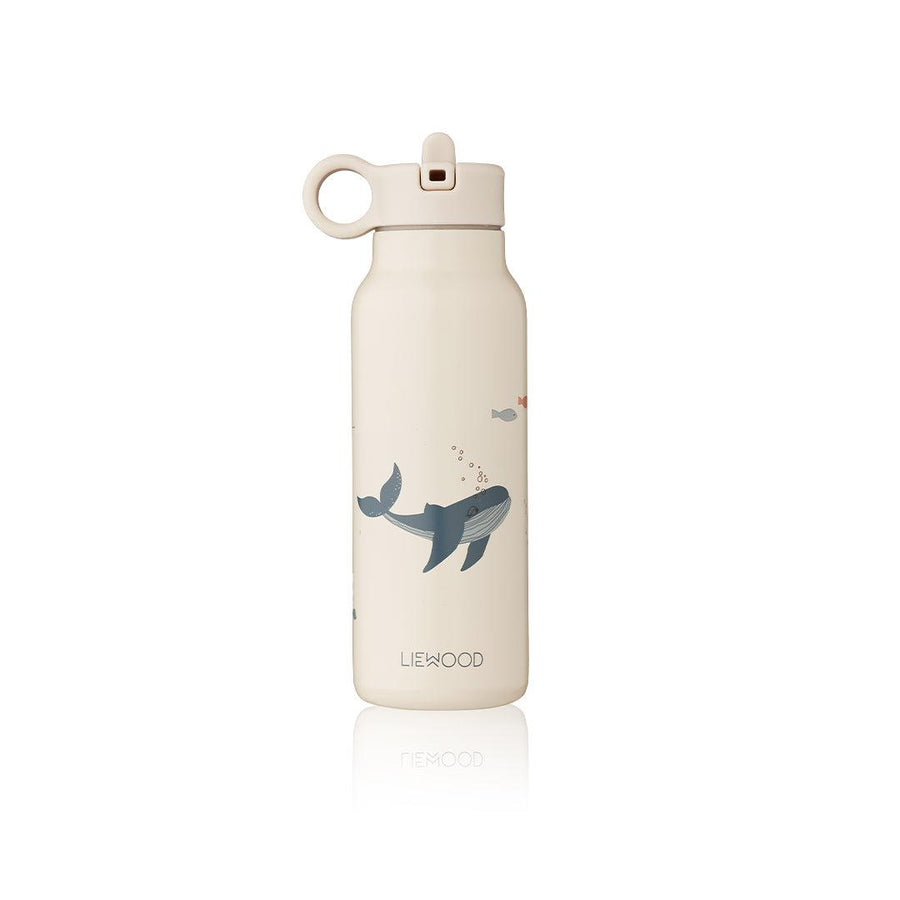 Liewood Falk Water Bottle - Sea Creature - Sandy-Drinking Bottles-Sea Creature/Sandy-350ml | Natural Baby Shower