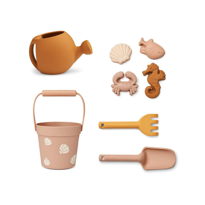 Liewood Florence Shell Garden And Beach Set - Shell - Pale Tuscany-Beach Toys-Shell/Pale Tuscany- | Natural Baby Shower