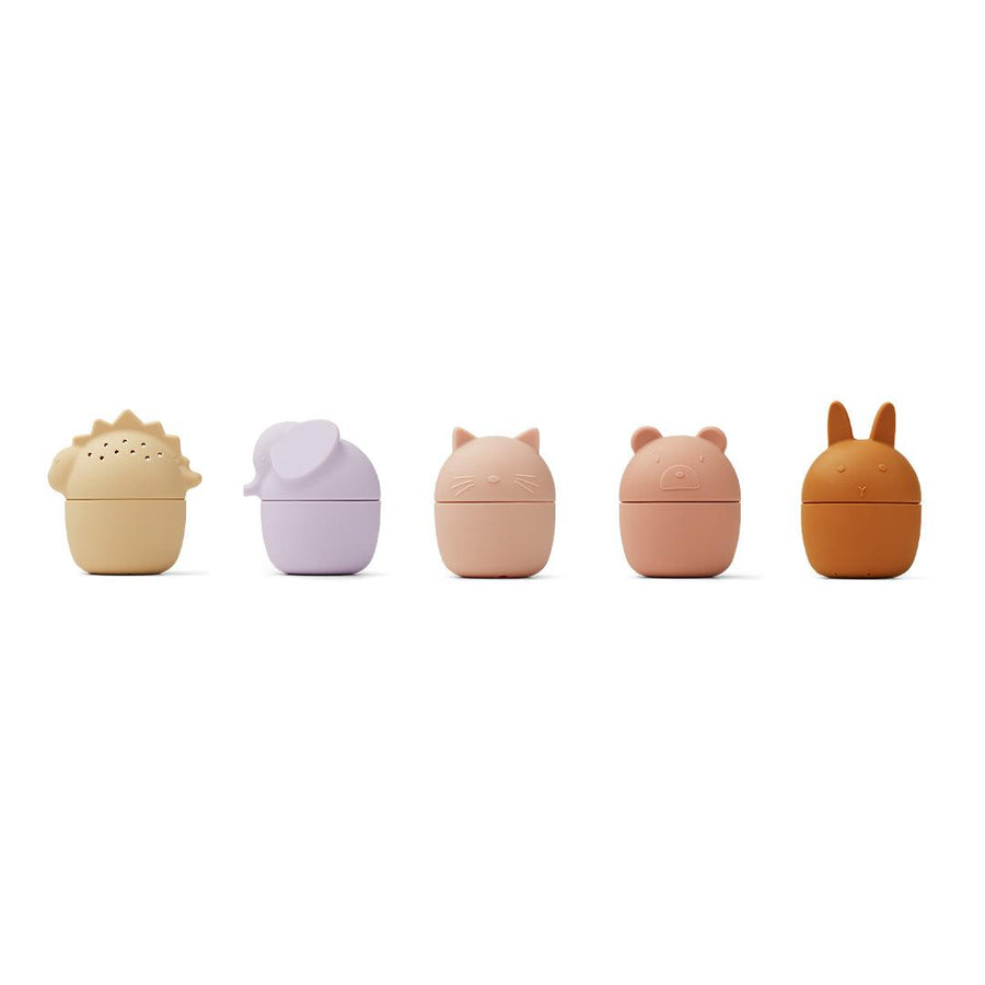 Liewood Gaby Bath Toys - 5 Pack - Rose Multi Mix-Bath Toys-Rose Multi Mix- | Natural Baby Shower