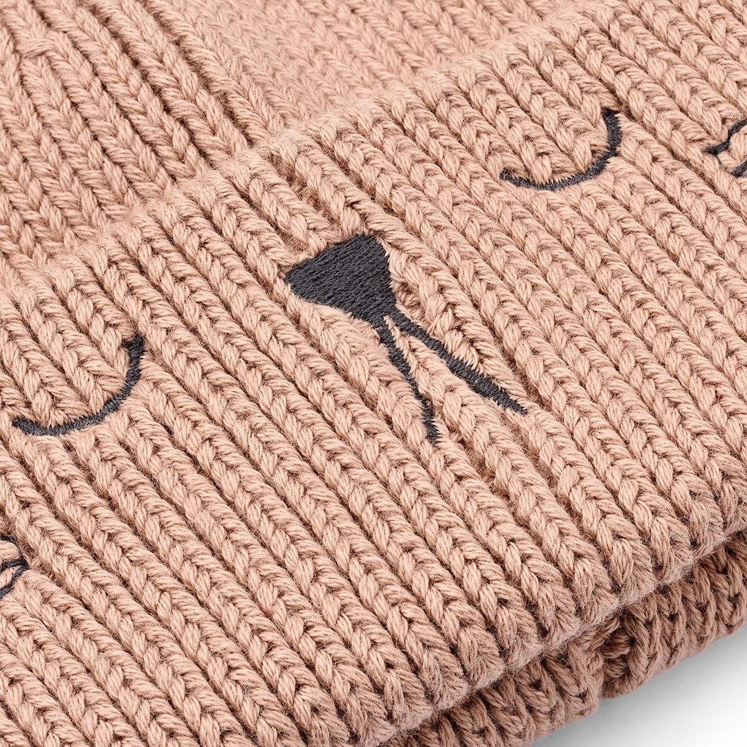 Liewood Gina Beanie With Cat Embroidery - Pale Tuscany-Hats-1-2y- | Natural Baby Shower