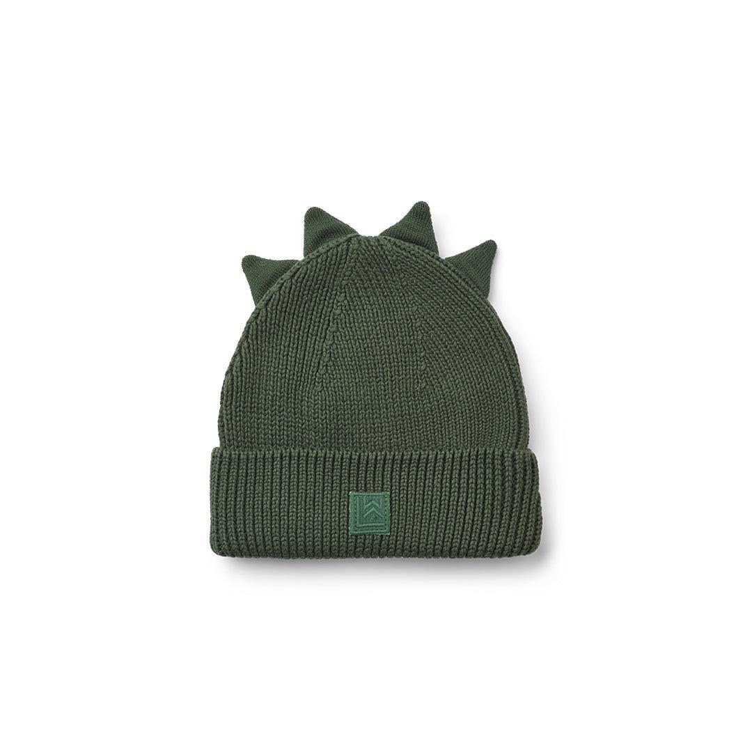 Liewood Gina Dino Beanie Hat - Hunter Green-Hats-Hunter Green-1-2y | Natural Baby Shower